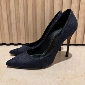 Sergio Rossi Godiva Denim Heels